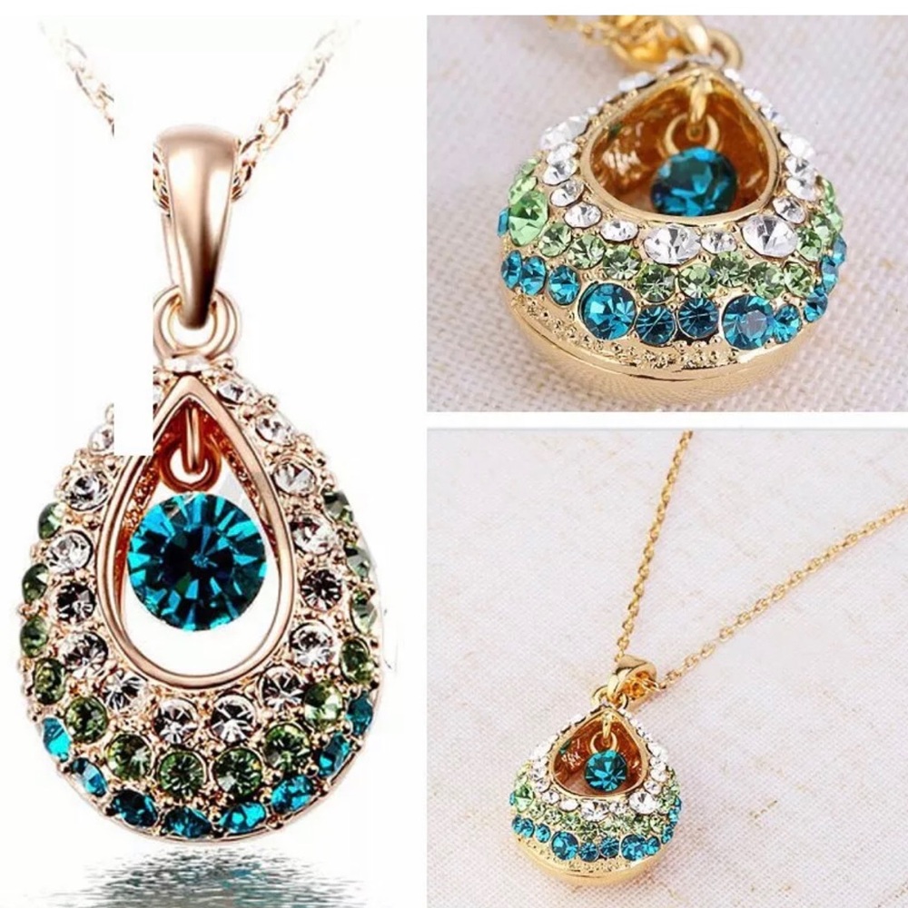18k gold teardrop necklace